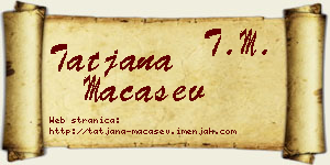 Tatjana Maćašev vizit kartica